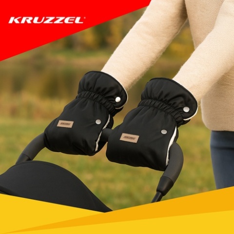 Mufki podwójne do wózka sanek rękawiczki ocieplane z pluszem wodoodporne