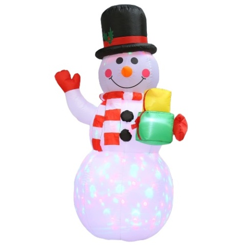 Nadmuchiwany Bałwan LED Duży Dmuchany Bałwanek Pompowany Świecący Ozdoba XL