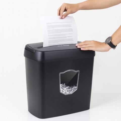 Niszczarka dokumentów papieru domowa biurowa 12,5l zgodna z RODO
