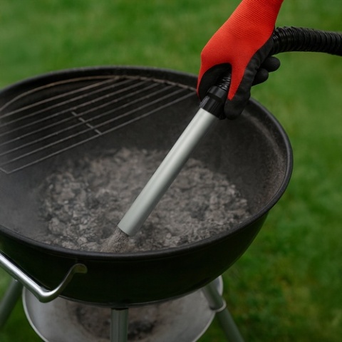 Odkurzacz przemysłowy żaroodporny bezworkowy do kominka popiołu pieca 20l