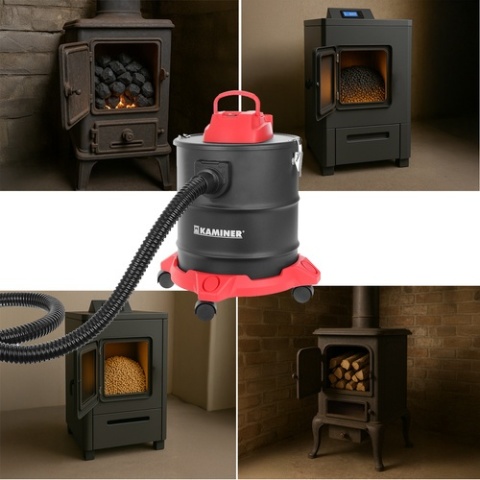 Odkurzacz przemysłowy żaroodporny bezworkowy do kominka popiołu pieca 20l