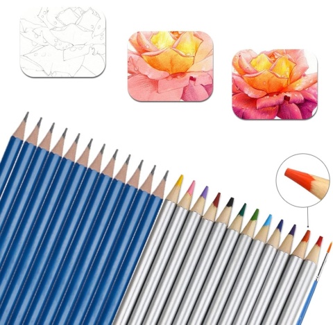 Profesjonalny zestaw do rysowania 74el ołówki kredki szkicowania kolorowania