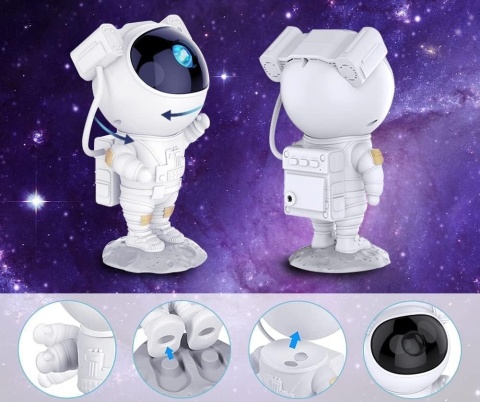 Projektor gwiazd Astronauta lampka nocna rzutnik LED dla dziecka + pilot