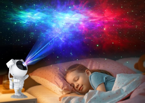 Projektor gwiazd Astronauta lampka nocna rzutnik LED dla dziecka + pilot
