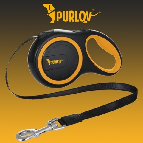 Smycz automatyczna dla psa PURLov 8m do 50kg – solidna smycz z blokadą i ergonomiczną rączką