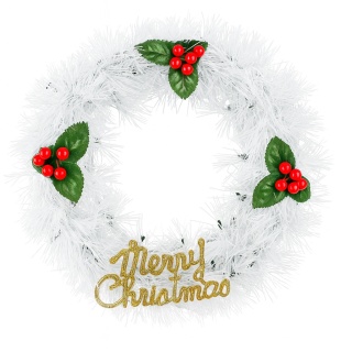 Stroik wianek świąteczny biały Boże Narodzenie