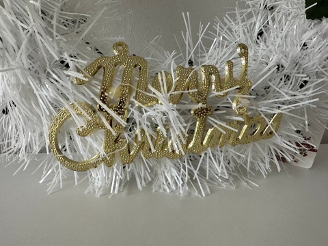 Stroik wianek świąteczny biały Boże Narodzenie