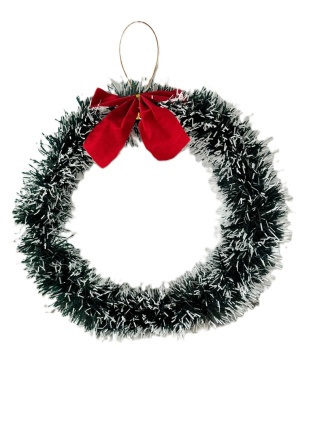 Stroik wianek świąteczny zielony z kokardą Boże Narodzenie