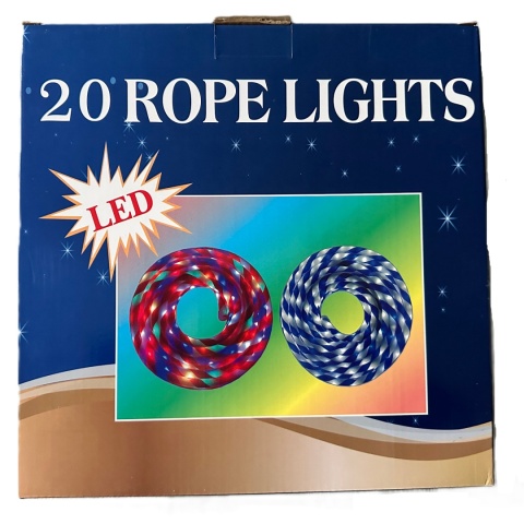 Wąż świetlny 400 LED zewnętrzny czerwono biały jak laski świąteczne 20M