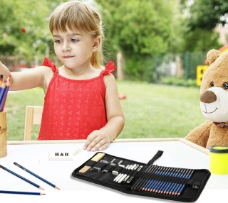 Zestaw ołówkowy do szkicowania rysowania profesjonalny 35el ołówki