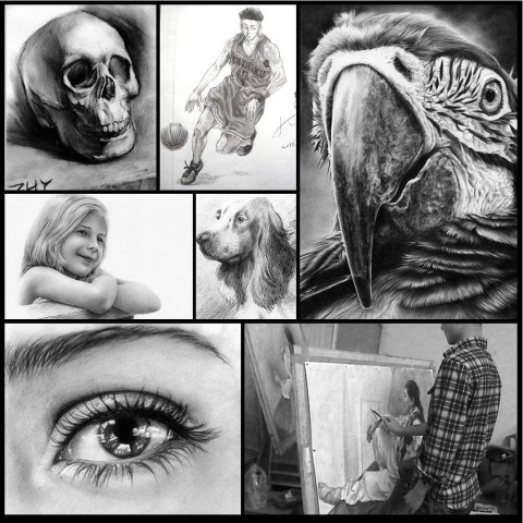 Zestaw ołówkowy do szkicowania rysowania profesjonalny 35el ołówki