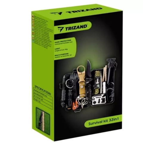 Zestaw survivalowy 32w1 profesjonalny wojskowy przetrwania niezbędnik