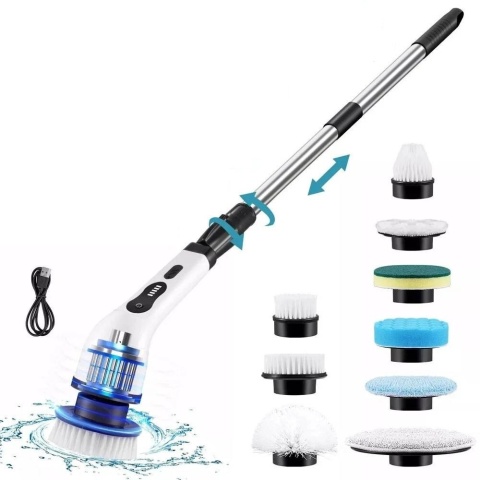 Elektryczna Szczotka Obrotowa 9w1 Mop Turbo Akumulatorowa do mycia