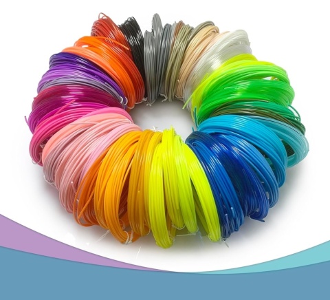 Filament PLA 1,75mm do długopisu 3D wkłady 20 kolorów po 5m