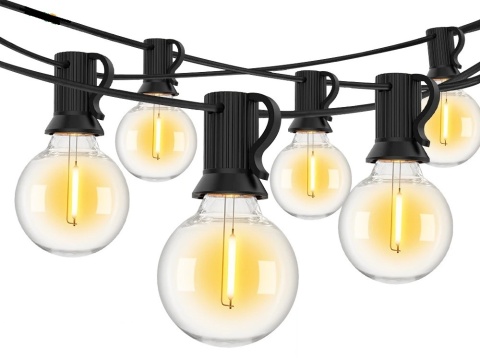 Girlanda ogrodowa 20m 20 żarówek E12 lampki zewnętrzne na prąd tarasowa