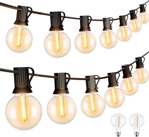 Girlanda ogrodowa 20m 20 żarówek E12 lampki zewnętrzne na prąd tarasowa