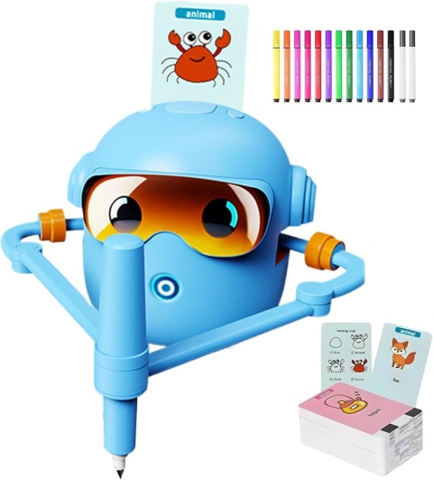 Interaktywny robot do rysowania edukacyjny do nauki + 100 kart + flamastry