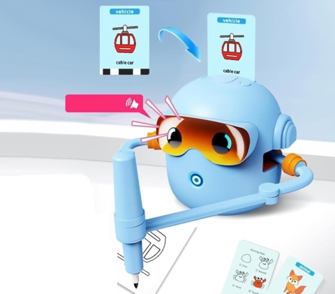 Interaktywny robot do rysowania edukacyjny do nauki + 100 kart + flamastry