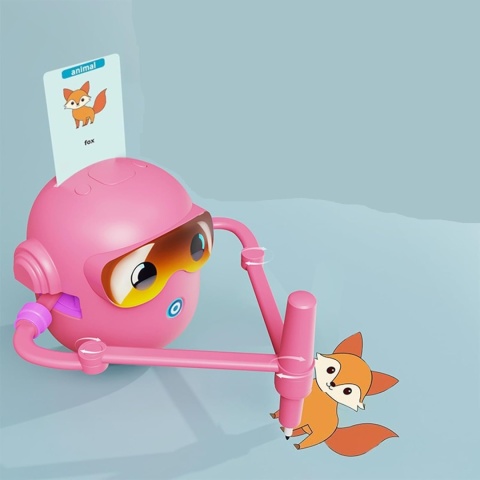 Interaktywny robot do rysowania edukacyjny do nauki + 100 kart + flamastry