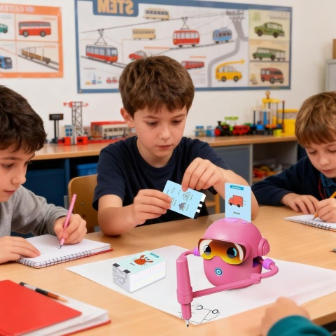 Interaktywny robot do rysowania edukacyjny do nauki + 100 kart + flamastry