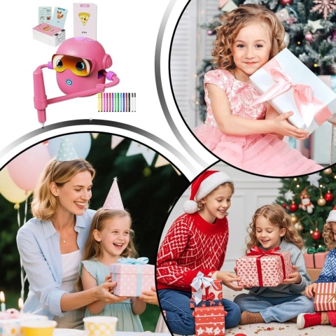 Interaktywny robot do rysowania edukacyjny do nauki + 100 kart + flamastry