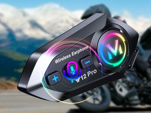 Interkom motocyklowy Bluetooth Y12 PRO asystent do kasku rozmowy muzyka