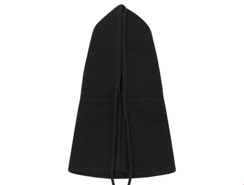 Kaptur Damski Zimowy Balaclava 3w1 Komin Wełna Zimowy 3w1 Czarny