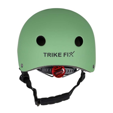 Kask dla dziecka rowerowy dziecięcy LED S 48-54 cm na rower hulajnogę zielony