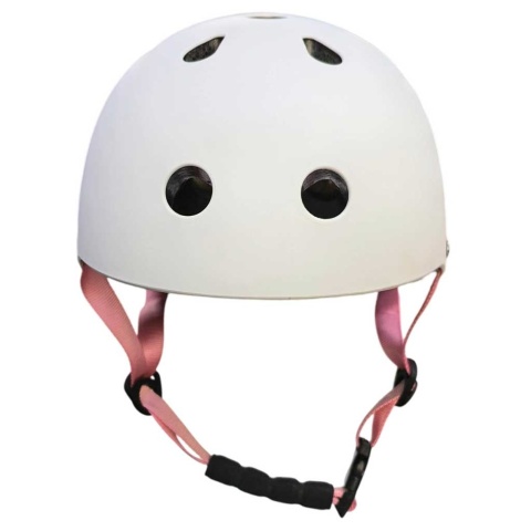 Kask dla dziecka rowerowy dziecięcy LED S 48-54 cm na rower hulajnogę biały