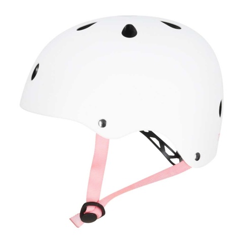 Kask dla dziecka rowerowy dziecięcy LED S 48-54 cm na rower hulajnogę biały