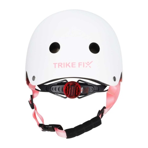 Kask dla dziecka rowerowy dziecięcy LED S 48-54 cm na rower hulajnogę biały