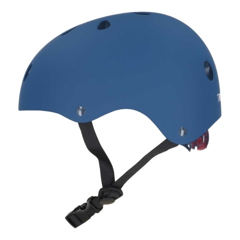 Kask dla dziecka rowerowy dziecięcy M 55-58 cm rower hulajnogę lampka granatowy
