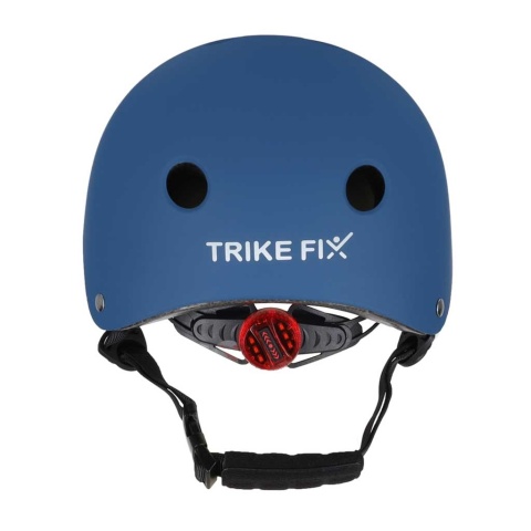 Kask dla dziecka rowerowy dziecięcy M 55-58 cm rower hulajnogę lampka granatowy