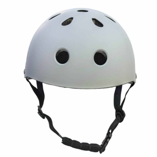 Kask dla dziecka rowerowy dziecięcy M 55-58 cm rower hulajnogę lampka szary