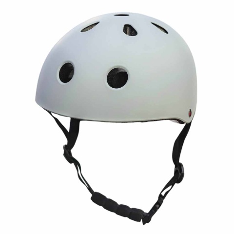 Kask dla dziecka rowerowy dziecięcy M 55-58 cm rower hulajnogę lampka szary