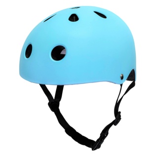 Kask dla dziecka rowerowy dziecięcy M 55-58 cm rower hulajnogę lampka niebieski
