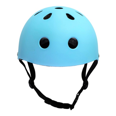 Kask dla dziecka rowerowy dziecięcy M 55-58 cm rower hulajnogę lampka niebieski