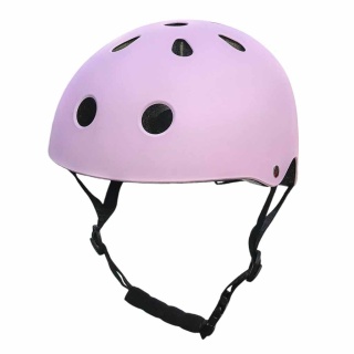 Kask dla dziecka rowerowy dziecięcy M 55-58 cm rower hulajnogę lampka fioletowy