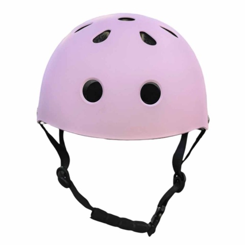 Kask dla dziecka rowerowy dziecięcy M 55-58 cm rower hulajnogę lampka fioletowy