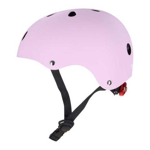 Kask dla dziecka rowerowy dziecięcy M 55-58 cm rower hulajnogę lampka fioletowy