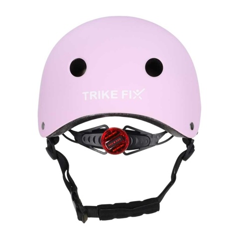 Kask dla dziecka rowerowy dziecięcy M 55-58 cm rower hulajnogę lampka fioletowy