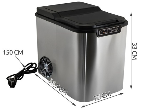 Kostkarka do Lodu Wydajna Maszyna Domowa Automat przenośna 120W K5537 12kg