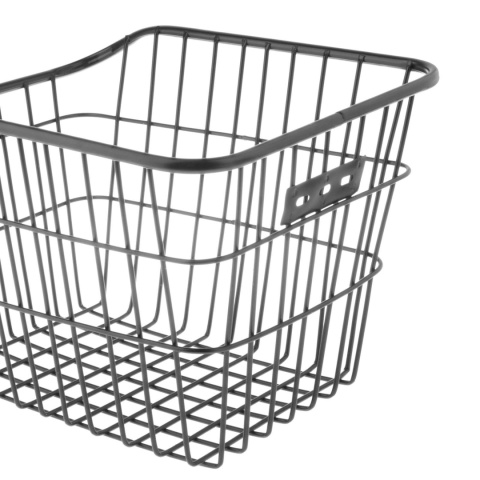 Kosz na bagażnik rowerowy duży mocny koszyk na rower metalowy odblask