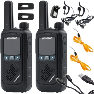 Krótkofalówki Walkie Talkie Baofeng Radiotelefon BF-T17 2szt PMR zasięg 8km