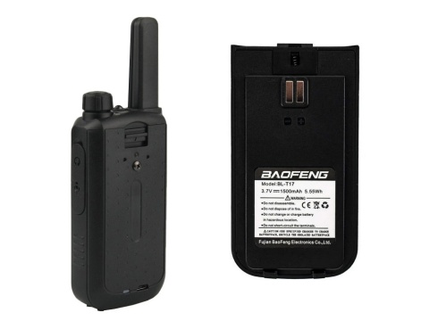 Krótkofalówki Walkie Talkie Baofeng Radiotelefon BF-T17 2szt PMR zasięg 8km