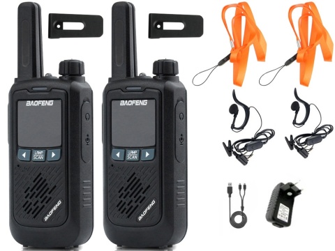 Krótkofalówki Walkie Talkie Baofeng Radiotelefon BF-T17 2szt PMR zasięg 8km