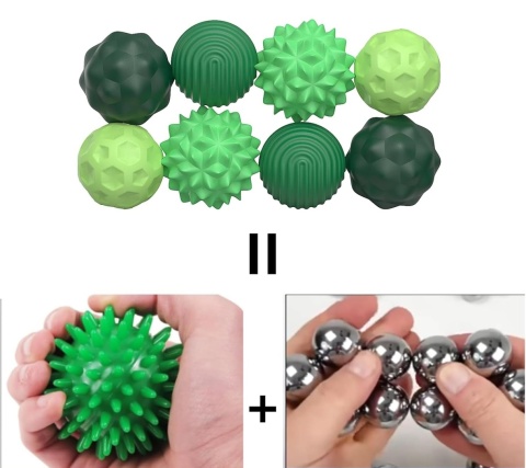 Kulki magnetyczne sensoryczne antystresowe z etui 8 sztuk mocne