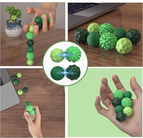 Kulki magnetyczne sensoryczne antystresowe z etui 8 sztuk mocne