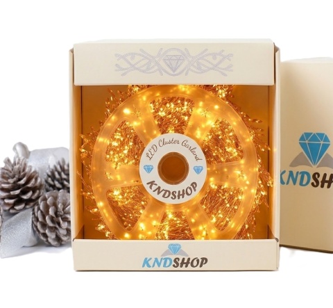 Lampki choinkowe 1000 LED 40m ciepły biały drucik ryż girlanda świąteczne