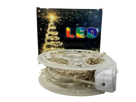 Lampki choinkowe 500 led 12,5m światełka druciki ryż girlanda niebieskie